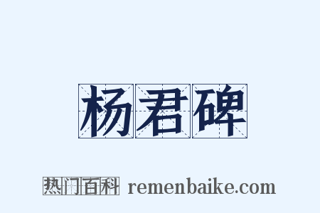 杨君碑是什么意思的图片